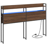Headboard with Shelf Brown oak 120 cm Engineered wood 859689