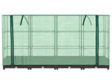 Raised Bed with Greenhouse Cover Rattan Look 160x40x123 cm 4015798