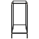 ZNTS Console Table Transparent 60x35x75 cm Tempered Glass 322827