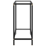 ZNTS Console Table Transparent 60x35x75 cm Tempered Glass 322827