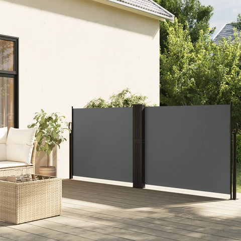 ZNTS Retractable Side Awning Anthracite 120x1000 cm 4004703