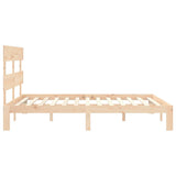 Bed Frame Natural Wood Solid Pine Wood King Bed Frame 3193536