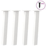 ZNTS Coffee Table Legs 4 pcs White 72 cm Steel 4012505