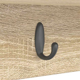 Wall-Mounted Coat Rack with Shelf Sonoma Oak 100 x 16 x 26 cm 874325
