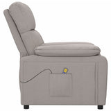 Massage Chair Taupe Fabric 348295