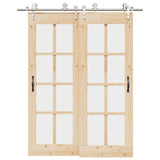 Sliding Door Hardware Kit 183 cm Stainless Steel Silver 3295765