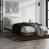 Bed Frame without Mattress Brown Oak 90x200 cm Engineered Wood 832172