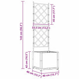 Garden Planter LiGht Grey 40 x 40 x 143 cm PP 42002882