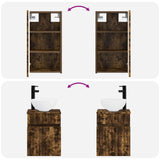 Bathroom Furniture Set 3 pcs Smoked Oak 33 x 34.5 x 160 cm 3406088