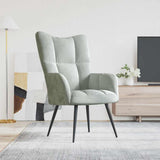 Relaxing Chair Light Grey Velvet 42022444