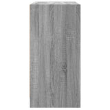 Side Cabinet with Glass Doors Grey Sonoma 68x37x75.5 cm 836425