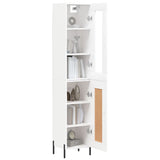 Highboard White 34,5x34x180 cm Engineered Wood 3199497