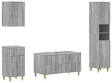 4 Piece Bathroom Cabinet Set ARNHEM Grey Sonoma Engineered Wood 3417933
