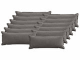 Cushion Cover 12 pcs HOUTEN Dark Grey 40 x 80 cm Corduroy 918171
