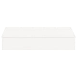 Sandpit with Cover White 111x111x19.5 cm Solid Wood Pine 832607