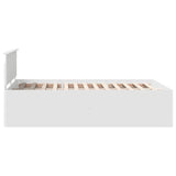 Bed Frame with Headboard White 150 x 200 cm Engineered Wood 3408564