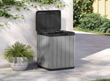 Outdoor Garbage Bin Grey 38x38x65 cm PP 364225