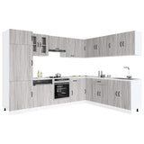 14 Piece Kitchen Cabinet Set Kalmar Grey Sonoma Engineered Wood 3314977