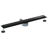 Shower Drain 2-in-1 with 360&deg Siphon Black 80 cm 42015970