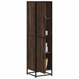 Highboard Brown Oak 35.5x35x139 cm Engineered Wood and Metal 849058