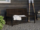 2 Seater Rattan Garden Bench, Outdoor Bench Quick-Drying Cotton Padding, Wicker Garden Loveseat T3398P317663