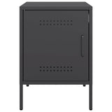 Bedside Cabinet Black 36x39x50.5 cm Steel 842910