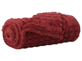 Throw Blankets 6 pcs Bordeaux Red 150 x 130 cm Fleece 42016969