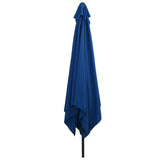 Garden Parasol 295 x 295 x 245 cm Polyester and Steel Azurblau 42003659