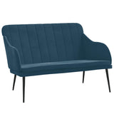 Bench Blue 110x76x80 cm Velvet 351473