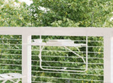Balcony Table White 60x40 cm Steel 340916
