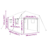 Greenhouse with Pop-up Frame Green 290 x 580 x 315 cm Iron 42006645
