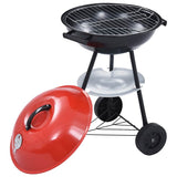 Portable XXL Charcoal Kettle BBQ Grill with Wheels 44 cm 46611