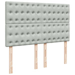 Box Spring Bed with Mattress Light Grey 140x190 cm Velvet 3290918