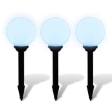 Outdoor Pathway Lamps 3 pcs LED 20 cm with Ground Spike 40864
