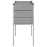 Planter Light Grey 100 x 45 x 90 cm Galvanised Steel 42018178