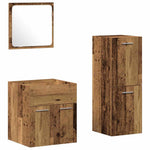 Bathroom Furniture Set 3 pcs Old Wood 41 x 38.5 x 46 cm 3332519
