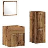 Bathroom Furniture Set 3 pcs Old Wood 41 x 38.5 x 46 cm 3332519