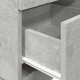 ZNTS Bedside Cabinet with 2 Drawers Concrete Grey 36x36x68 cm 858584