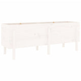 Garden Raised Bed White 160x50x57 cm Solid Wood Pine 825220