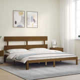 Bed Frame without Mattress Honey Brown 200x200 cm Solid Wood Pine 3193554