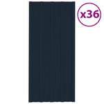 Roof Panels 36 pcs Galvanised Steel Anthracite 100x45 cm 317216