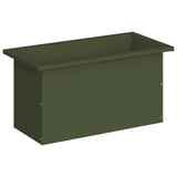 Garden Planter with LED Olive Green 30 x 60 x 30 cm Steel 8008090