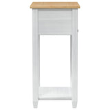 Console table with Drawer White 55 x 35 x 73 cm Solid Pine Wood 42024942