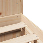ZNTS Bed Frame without Mattress 120x200 cm Solid Wood Pine 3323653