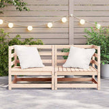 Garden Corner Sofas 2 pcs Solid Wood Pine 805675