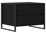 Bedside Table Black Oak 50 x 39.5 x 50 cm Engineered Wood 886678