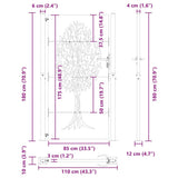 Garden Gate 110 x 180 cm Powder-coated steel Black Lockable 42015887