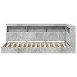 Bookcase Bed Concrete Grey 75 x 190 cm Engineered wood 3335756