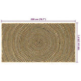 Area Rugs Black 100 x 200 cm Jute 42010740