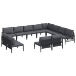 Garden Sofa Set Anthracite Steel 3379030